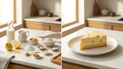 치즈 없이도 치즈케이크처럼—두유·코코넛밀크로 만드는 비건 레몬 케이크