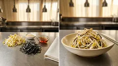 양념 최소로도 맛이 또렷한 콩나물무침: 소금다시마(시오콘부)로 감칠맛 더하기